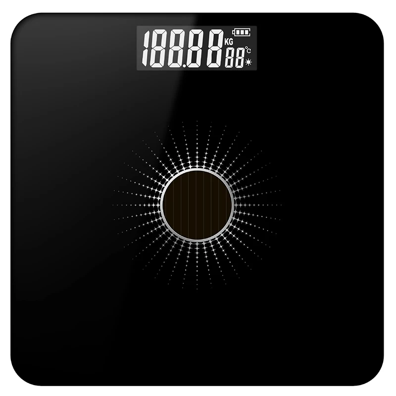 Весы для тела напольные весы на солнечной батарее умный электронный светодиодный цифровой весы для ванной комнаты