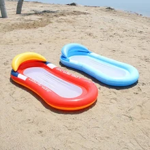 Simple rangée gonflable plage Air été ombre matelas gonflable eau flottant lit de sommeil eau inclinable eau flottant rangée jouet