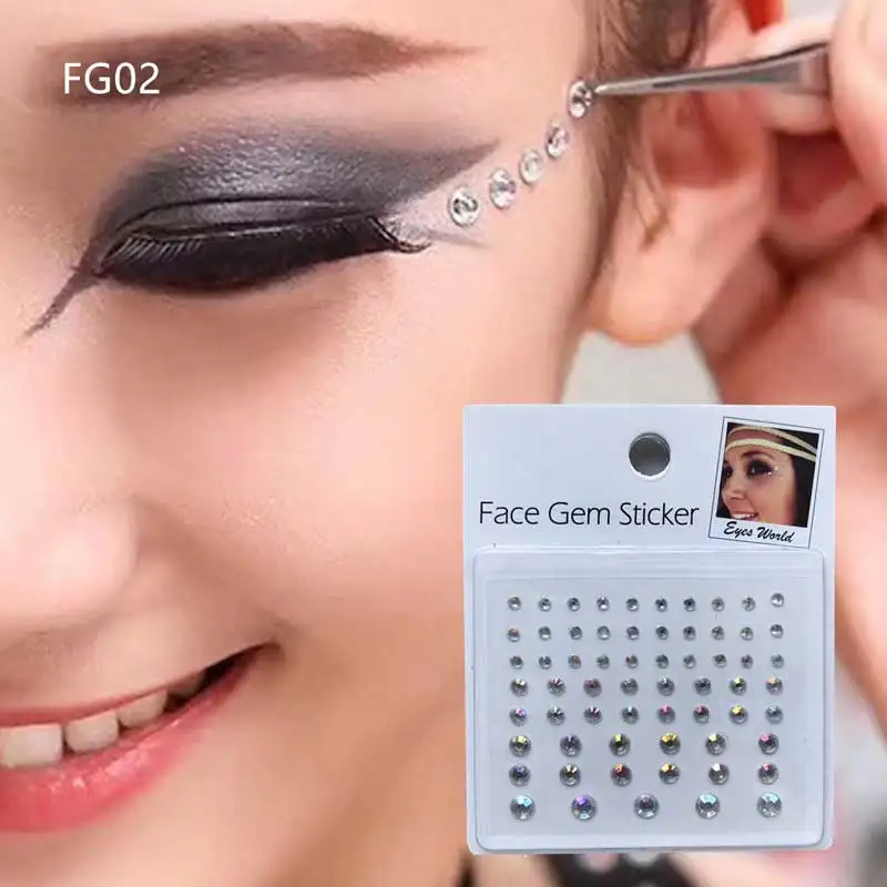 Поддельные радужные переливающиеся Стразы FG02 с драгоценным камнем для лица вы
