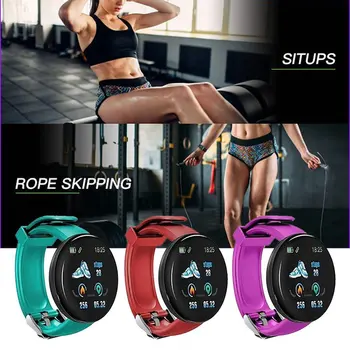 

D18 Smart Fitness Bracelet Band With Measuring Pressure Pulse Meter Sport Activity Tracker Watch Wristband