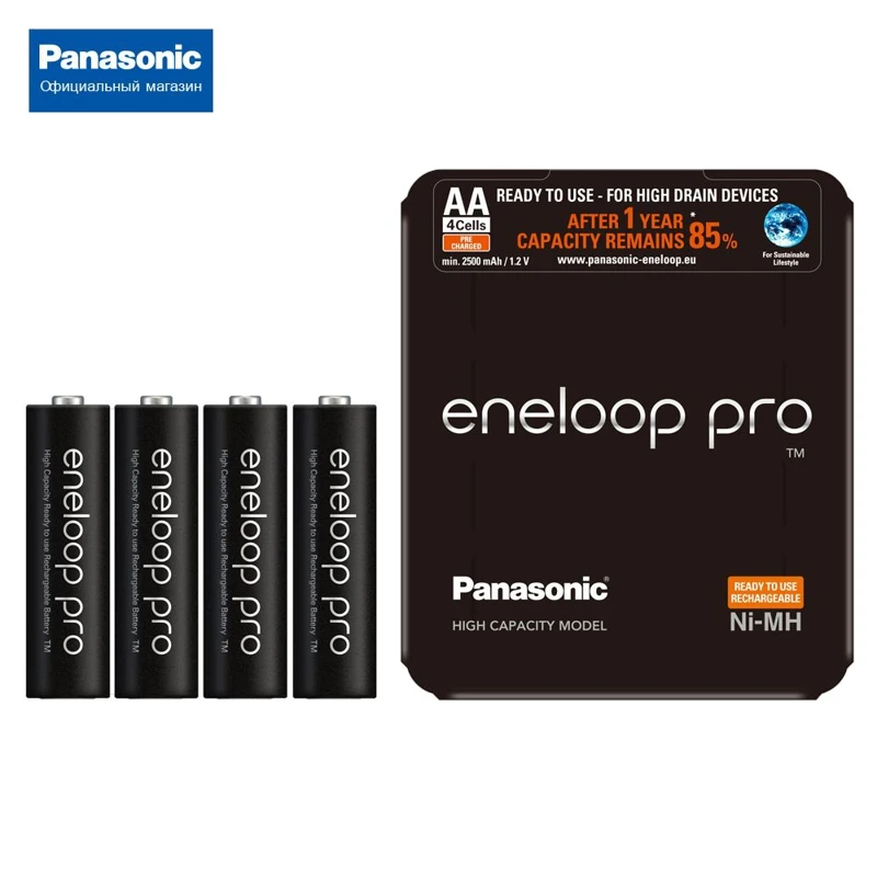 Аккумуляторы Panasonic eneloop pro(AA) BK-3HCDE/4LE