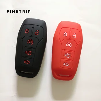 

CNPAM 1pc 5b silicone car remote key fod shell cover case for ford fusion mondeo mustang f-150 explorer edge 2015 2016 2017 2018