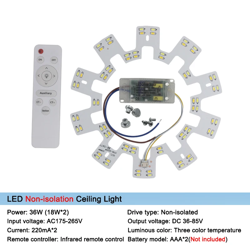 Умный 2,4G Сменный светильник, поверхность источника для дистанционного управления, люстра, потолочный светодиодный светильник, потолочный светильник