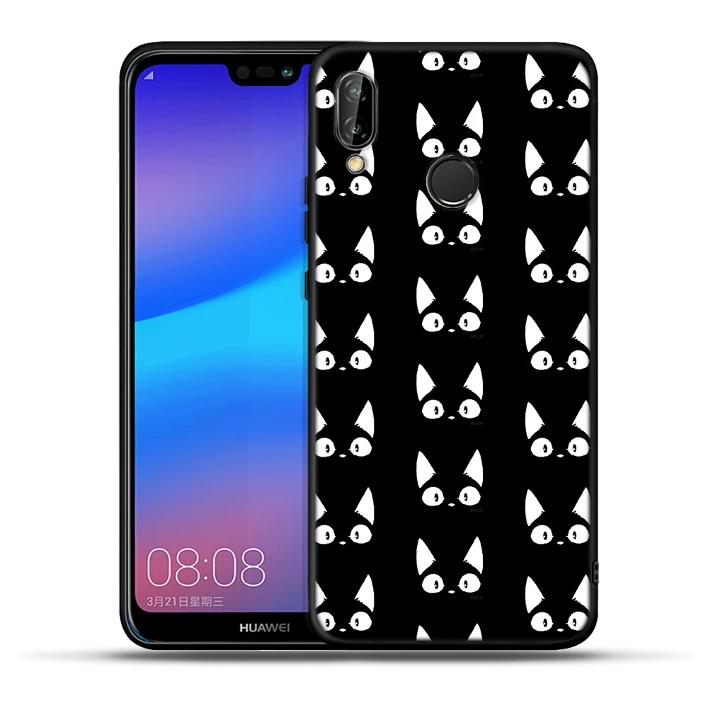Чехол с милым котом для huawei P30 P20 P9 P8 Lite mate 10 20 Pro Y5 Y6 Y7 Y9 Prime P Smart Plus Мягкий ТПУ силиконовый чехол Etui