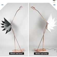 Страусиный торшер, современный торшер, регулируемая стоящая лампа для гостиной, бара, кафе, художественное украшение, дизайнерский страусиный пол la