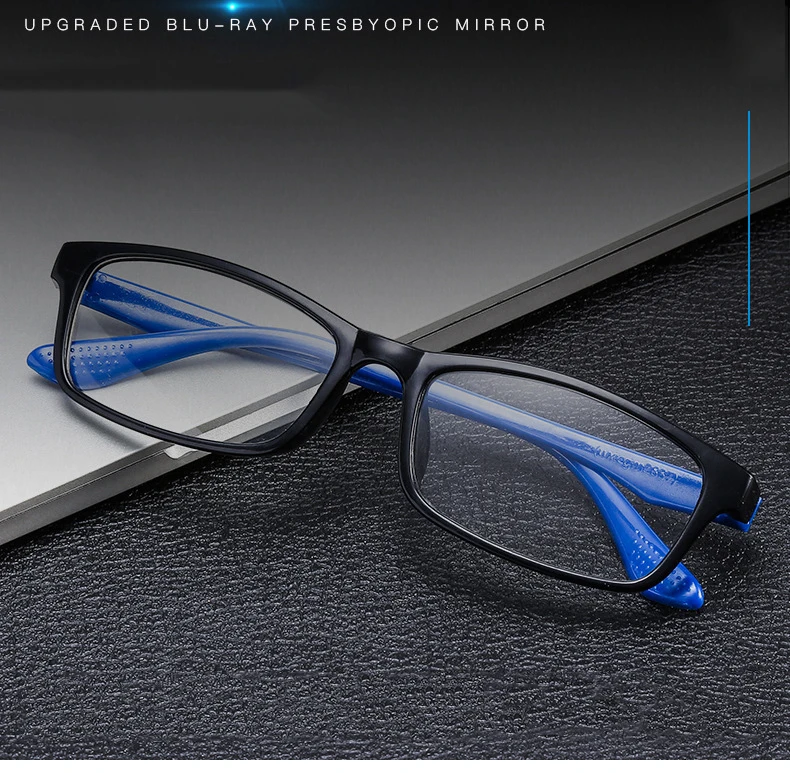 Анти-синий светильник, очки для чтения, модный Ультра-светильник TR90, оправа, очки для мужчин, очки для женщин, очки для пресбиопии