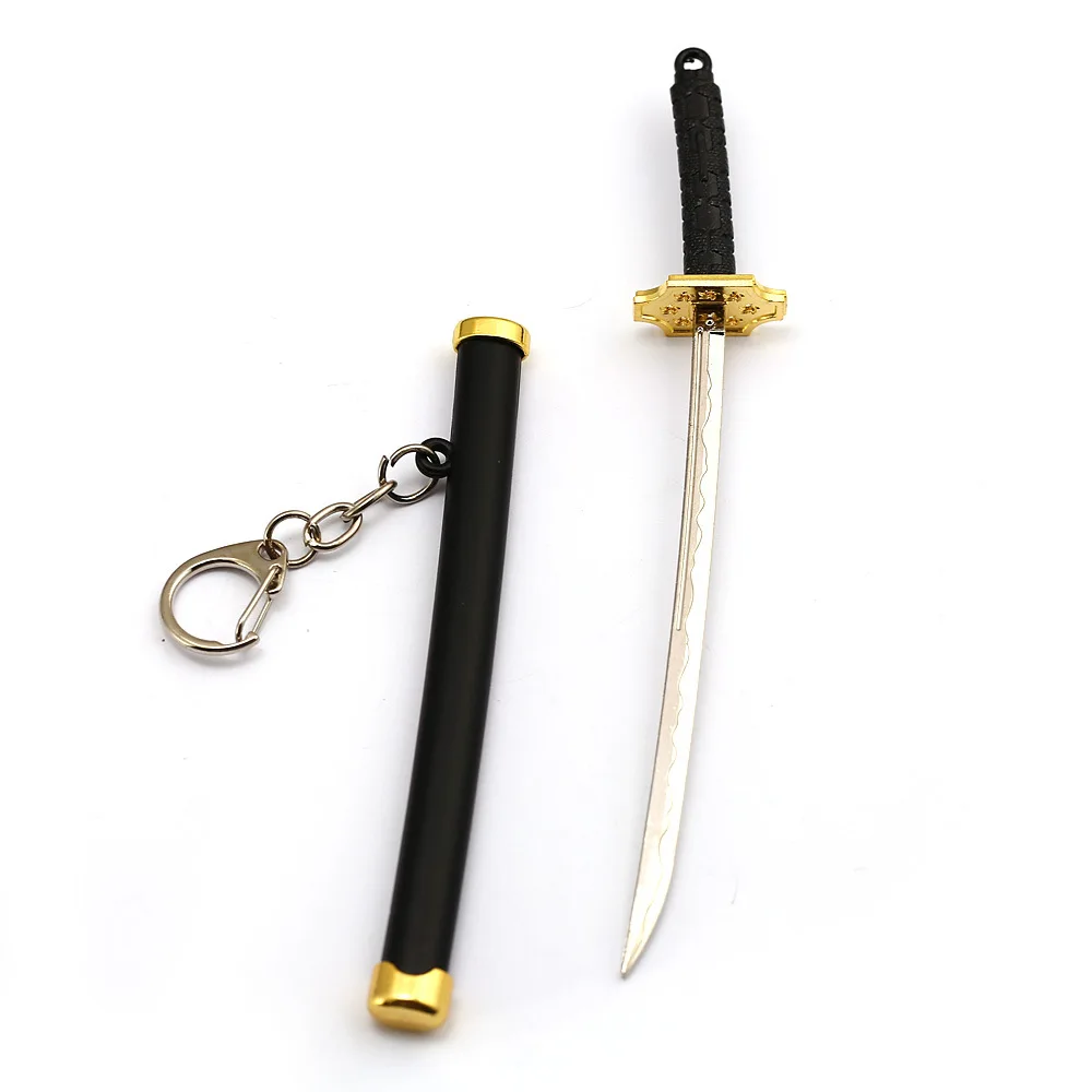 Цельный брелок Roronoa Zoro меч kitetsu игрушка модель металлическое кольцо для ключей