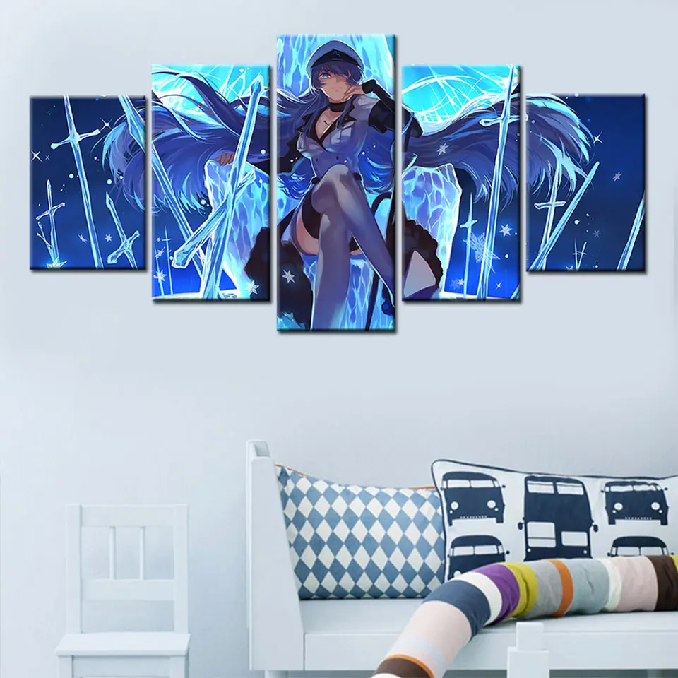  Akame Ga Kill Esdeath Anime Poster Canvas Wall Art