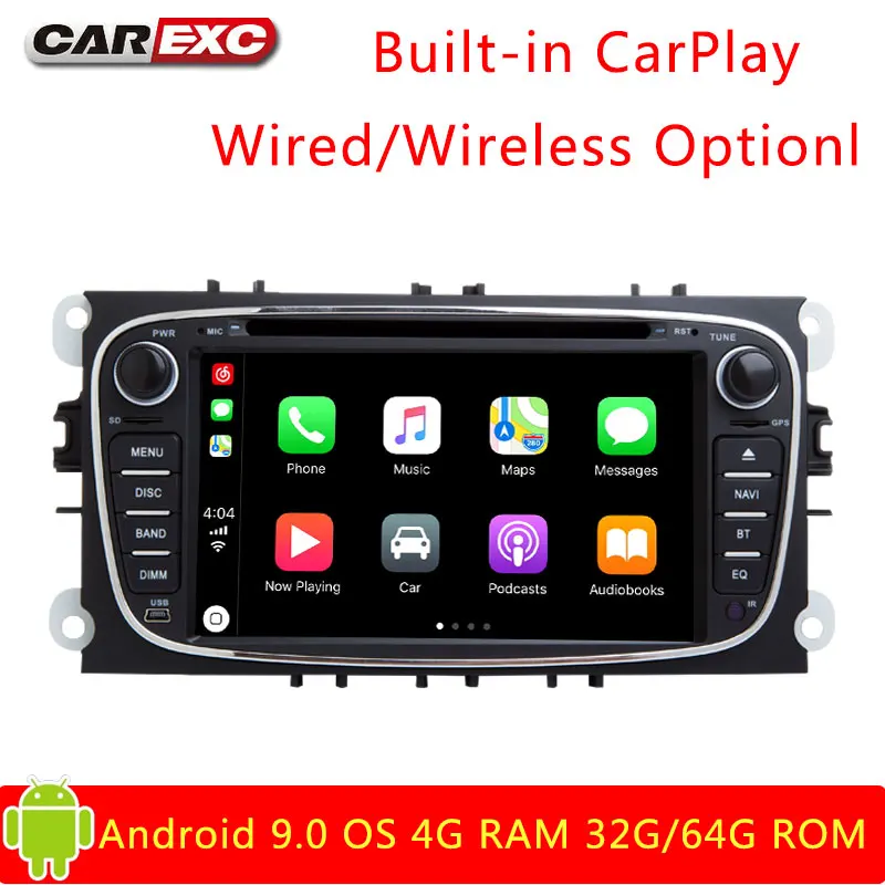 Android 9 0 Восьмиядерный автомобильный dvd плеер стерео система для Ford Focus Mondeo S Max Cmax