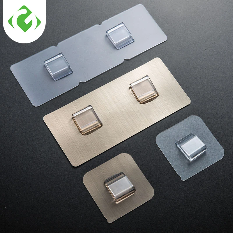 1pc ganchos de plástico impermeable gancho pegajoso para repisa del baño de la cocina etiqueta metiendo pared gancho con adhesivo fuerte suspensión