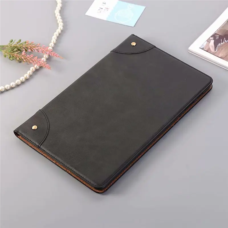 Black Кожаный чехол Премиум для samsung Galaxy Tab A 10,5 SM-T590 SM-T595 T590 T595 чехол Подставка для samsung Tab A 10,5 дюймов - Цвет: Black