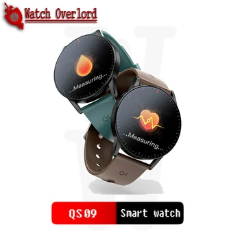 

QS09 Smart Watch Waterproof Heart Rate Sleep Monitoring Fitness Tracker Music Control Sports HD Full Press Screen double strap