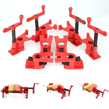 

4Set 3/4’’ Quick Release Clamp for Woodworking Workbench Heavy Duty Wide Base Iron Wood Metal Clamps Water Pipe Clamp Fixture