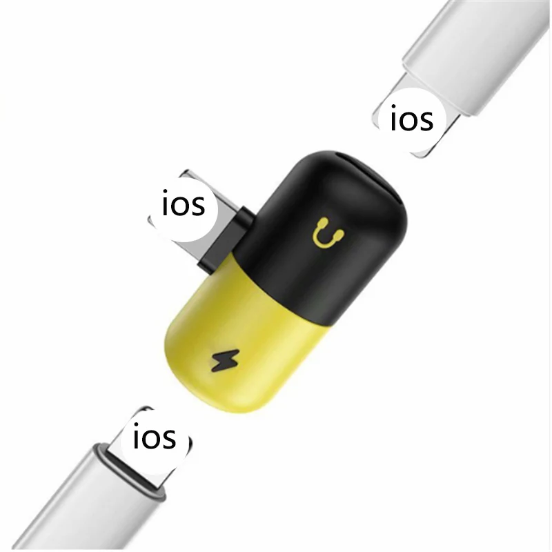 Мини Капсула адаптер Порт адаптер для iphone сплиттер аудио конвертер для iphone Chraging