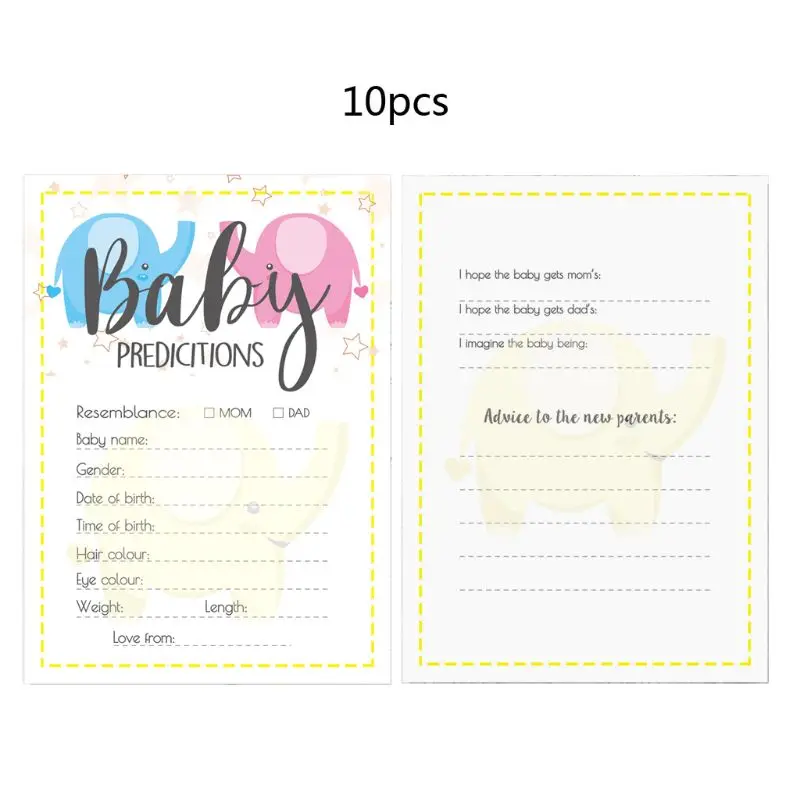 Baby Predictions And Advice Cards (pack Of 10) - Baby Shower Games Ideas  For Boy Or Girl- Party Activities Supplies - Hand & Footprint Makers -  AliExpress