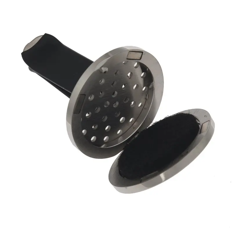 

New Silver Color 316L Stainless Steel Car Clip Perfume Aromatherapy Essential Oil Diffuser Locket :Dual heart love