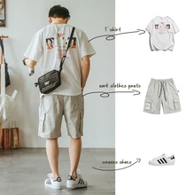 Спортивные шорты мужские повседневные карго Хлопок Уличная винтажные шорты хип-хоп летние штаны бермуды Masculino модные брюки Marvel EE6DK