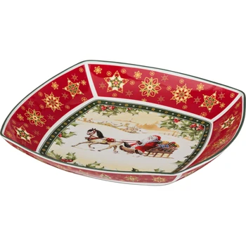 

Salad bowl Christmas Collection 32 * 32 cm.Height 6 cm Kitchen supplies