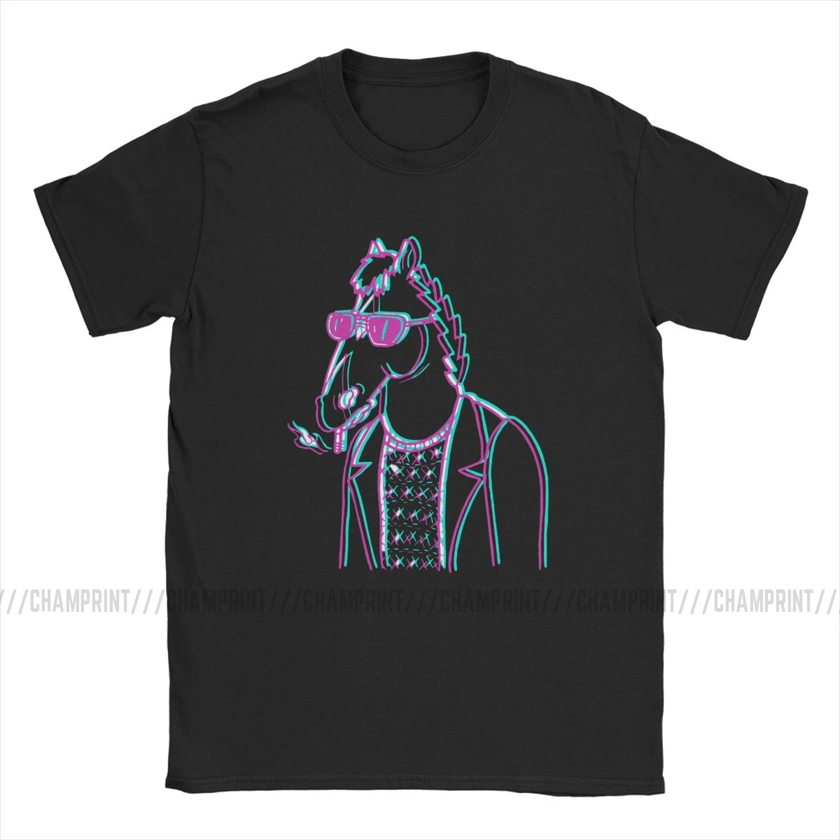 Креативная футболка Horsin Bojack Horseman, мужские хлопковые футболки, мультяшная футболка с коротким рукавом и рисунком из комиксов Swag, футболка с графическим принтом