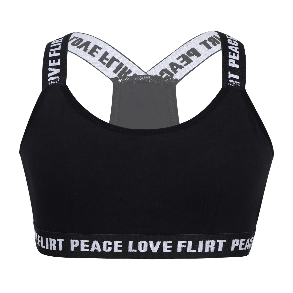 

Puberty Growing Young Girls Underwear Soft Padded Cotton X-shaped Back Training Bra Dance Yoga Sport Undies Bras Top 7-14 Years