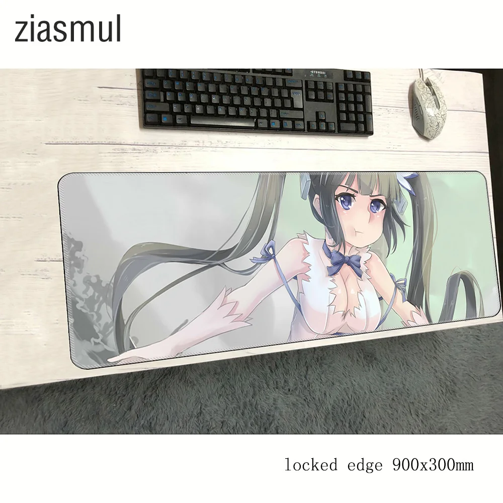 DanMachi коврик для мыши геймер Лучший милый 900x300x2 мм notbook коврик для мыши игровой коврик для мыши объемный рисунок коврик для мыши стол для компьютера padmouse
