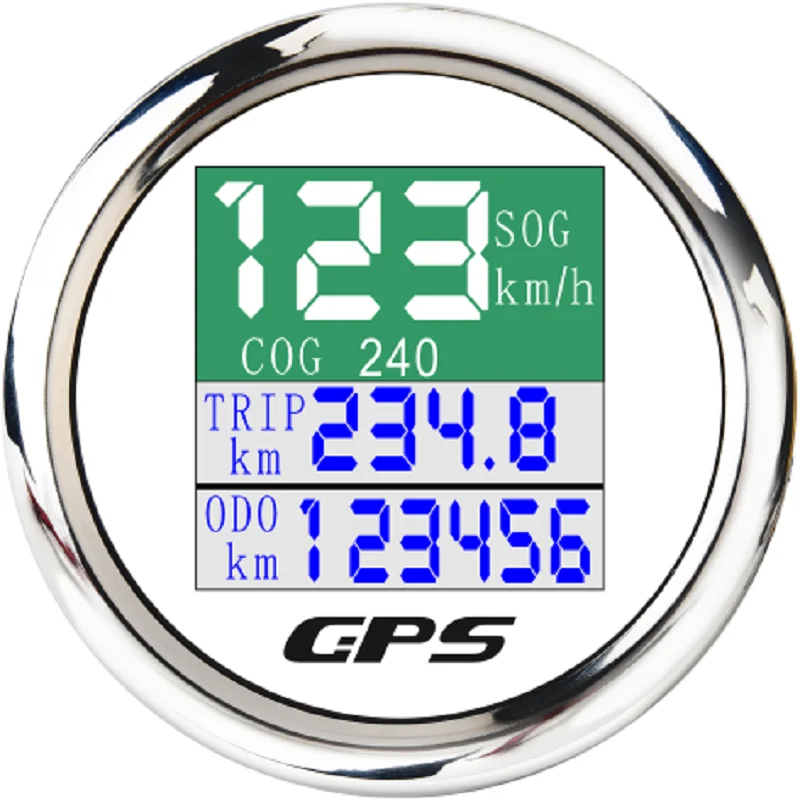 Новый 52 мм водонепроницаемый TFT экран цифровой GPS Спидометр Одометр дорожный COG