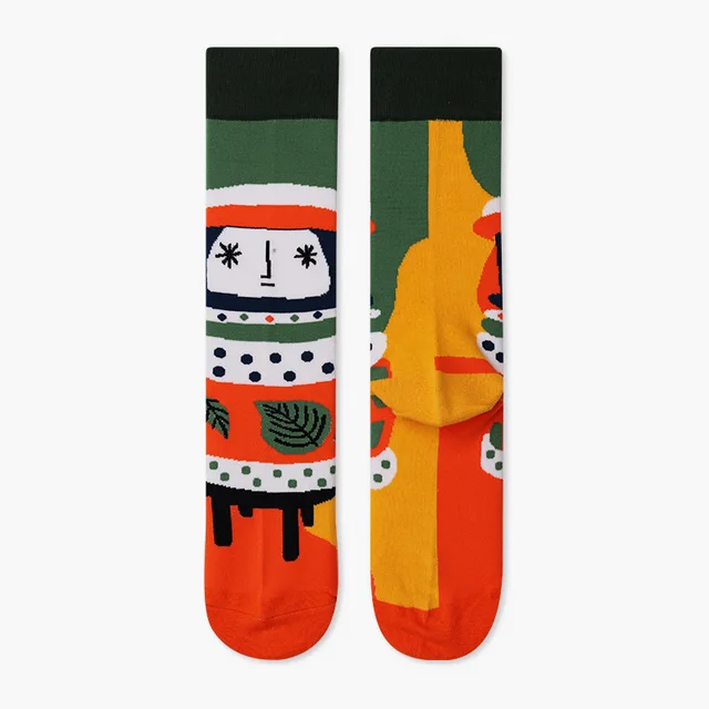 Autumn/Winter Couples Skateboard Sox Creative Abstract Art Harajuku Hip Hop Streets Tide Socks Colorful Funny Socks Skarpetki 20