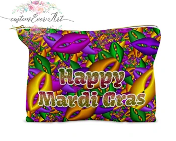 

Mardi Gras cosmetic bag Cosmetic Case Cosmetic pouch makeup bag cute travel bag for women gift