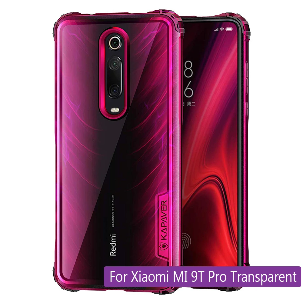 Противоударный чехол-бампер для Xiaomi mi 9T 9T Pro 6 8 9 A1 MAX3, защитный чехол для Red mi Note 6 7 7S K20 pro - Цвет: Mi 9T Pro Tr Red