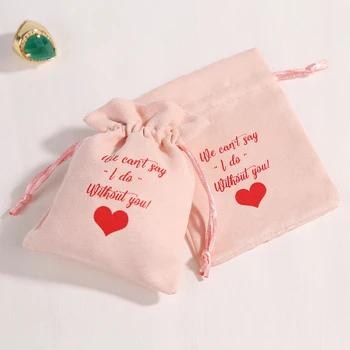 

Jewelry Packaging Baby Pink Velvet Gift Drawstring Pouches Wedding Party Decoration Jewelry Storage Bags Home Travel Organizer