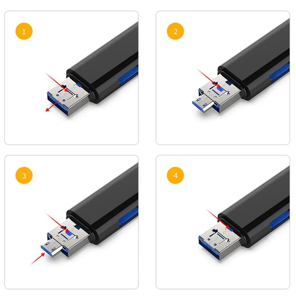 USB кардридер Type C Micro SD OTG адаптер для карт 3 в 1|Картридеры| |