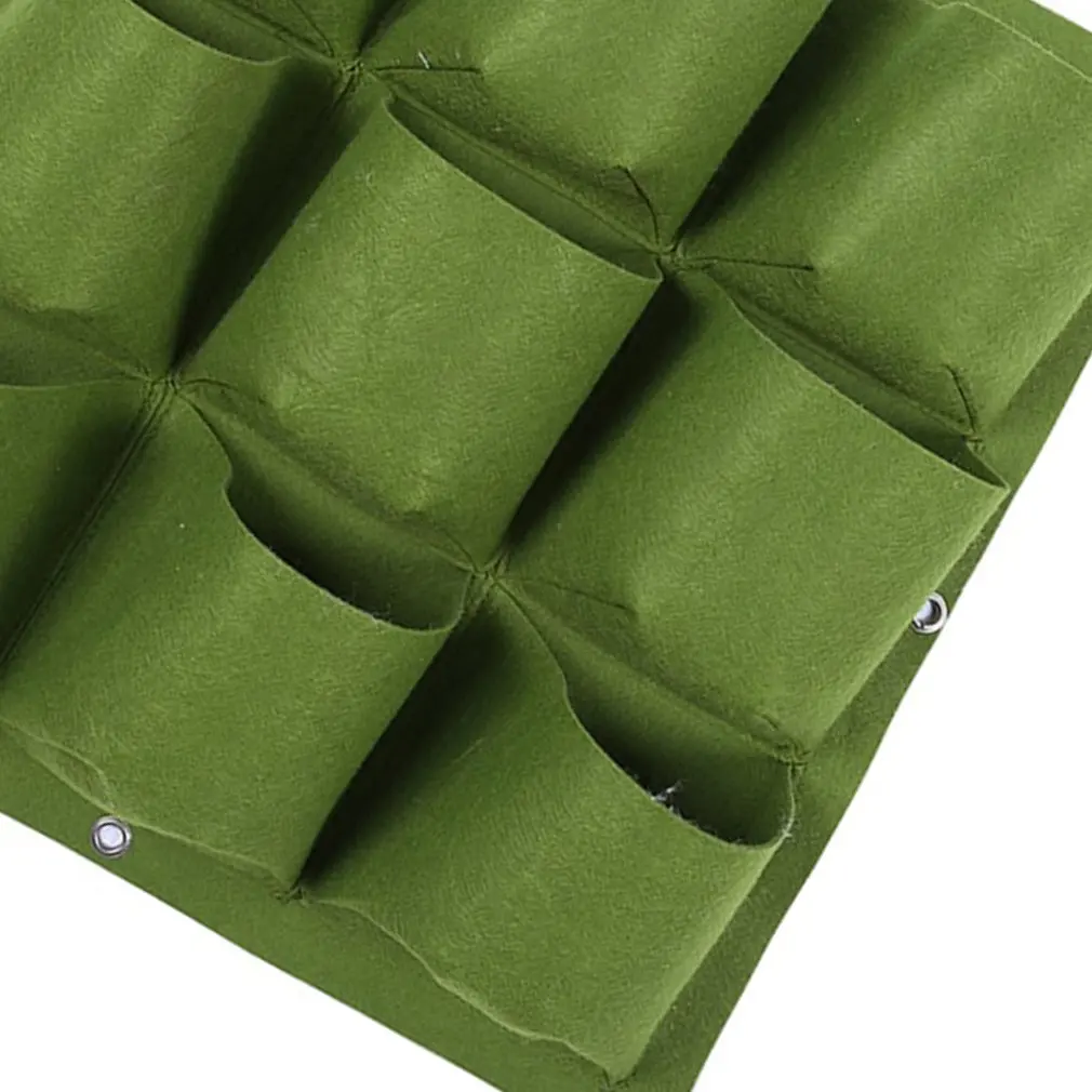 Wall-mounted Felt Planting Bag Flower Pot-type Plant Bag Road Greening Plant Wall Non-woven Bag 18 Pockets