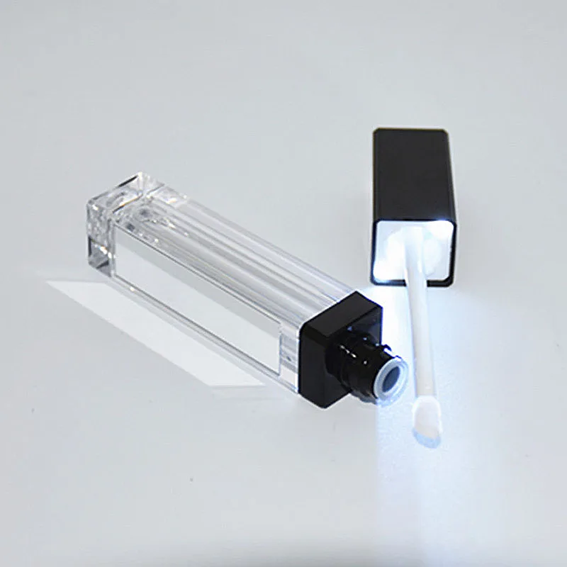 Квадратный тюбик для блеска губ 7 мл пустой Заправляемый пластиковый бальзам в