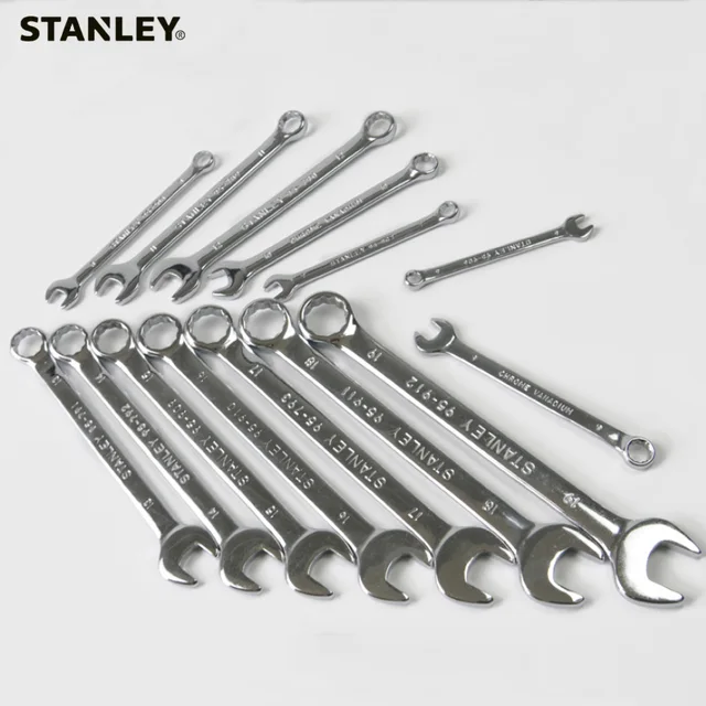 Stanley szczupły standard klucz kombinowany metric 6 7 8 9 10 11 12 13 14  15 16 17 18 19 ręcznie uniwersalna klucze mechanik zestaw narzędzi -  AliExpress