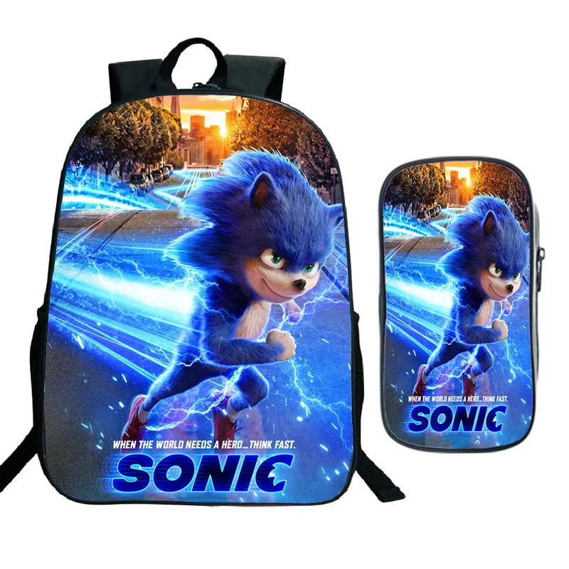 Школьные сумки Sonic для студентов школьный рюкзак мальчиков и девочек красивый