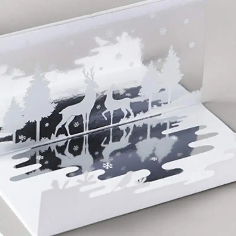 Креативная открытка на день рождения Китайский год День благодарения открытка с конвертом мечта зеркало поздравительная открытка Рождественский подарок на день рождения