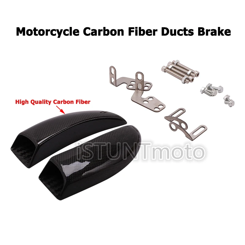 

Motorcycle Universal GP Cooling Ducts Brake System Mounting Kit Carbon Fiber For DUCATI BMW KAWASAKI YAMAHA APRILIA SUZUKI KTM