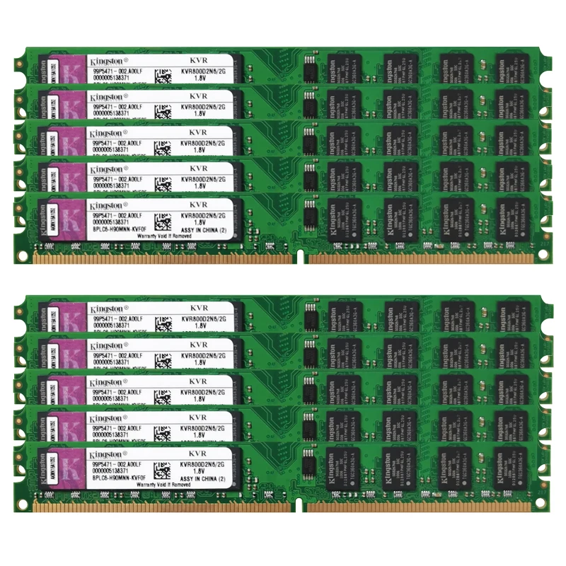50pcs DDR2 2GB 800MHz 667 UDIMM RAM PC2 6400 240Pin 1.8V Non ECC Unbuffered Compatible all Motherboards Desktop Memory | Компьютеры и