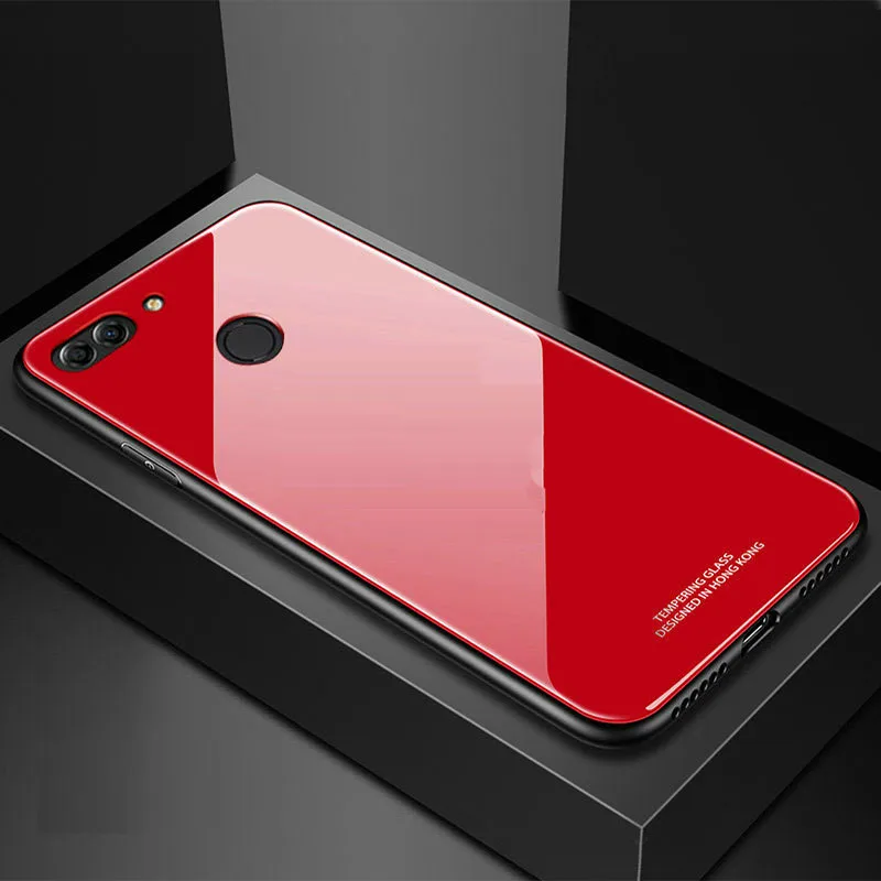 SemgCeKen жесткий зеркальный стеклянный чехол для oppo F1s F1 F3 F5 F7 F9 F11 pro plus роскошный силиконовый чехол для телефона etui - Цвет: red