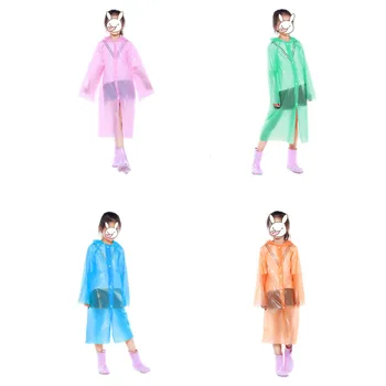 

Disposable Raincoat Unisex Belt Button Raincoat PEVA Children Raincoat Poncho Travel Hiking Raincoat Thick Raincoat