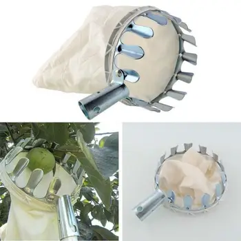 

Metal Fruit Picker High Altitude Orchard Gardening Apple Peach High Tree Picking Tools Labor Saving Pear Orange Picker with Bag