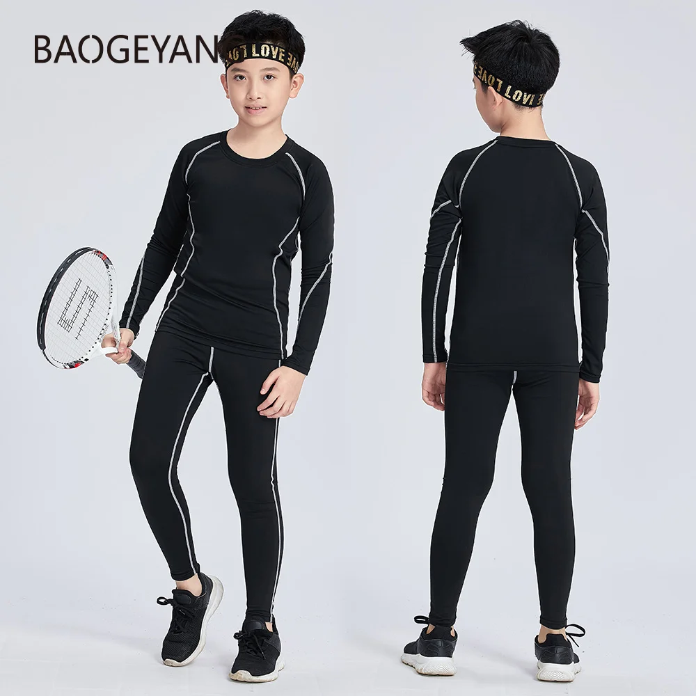 

Children's sports suit kids tracksuit winter badminton training jerseys set long sleeves sports clothing boy fitness clothes