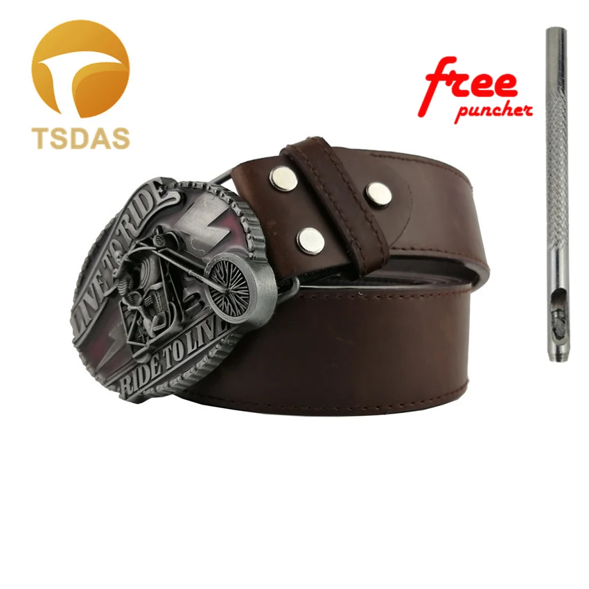 Пряжки для ремня LIVE TO RIDE мужские металлические пряжки западного черепа из