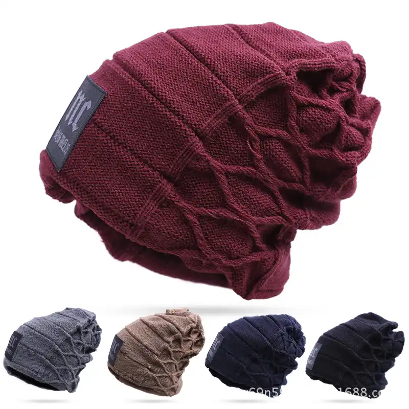 新21女性の冬帽子メンズskulliesビーニーソフト厚く暖かいニット帽子女性キャップ スカリー ビーニー帽 Aliexpress