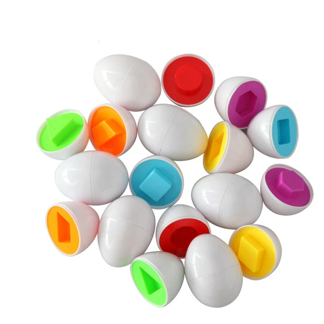6Pcs Infant Matching Eggs Montessori Educational Toys For Children Color Shape Recognize Toddler Intelligent Learning Puzzle 6