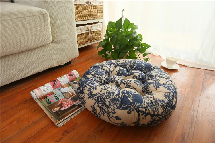 c2.6 Round Cushion Office Chair Pad Sofa Thick Cotton Linen Cushions Tatami Circular Decoration Seat Pads Home Garden Floor Cushion - Цвет: c2.6