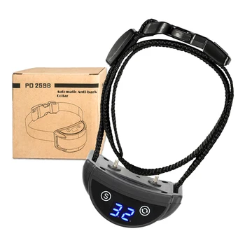 

Quick Bark Stop Shock Collar for Dogs, Automatic Bark Collar Ultra Long Working Time LED Digital Display Sound Vibrate Shock