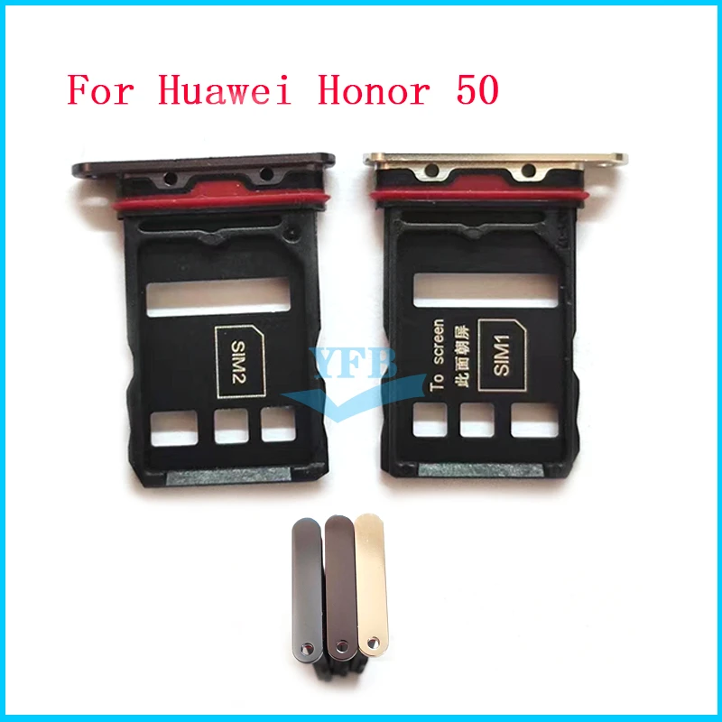 For Huawei Honor 50 5g Sim Card Tray Slot Holder Slot Adapter Replacement Part Sim Cards Adapters Aliexpress