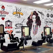 Персонализированные пользовательские волосы дизайн центр Парикмахерская обои 3D салон красоты Парикмахерская фон Декор настенная бумага 3D