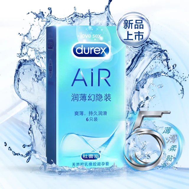 Durex Air Invisible Thin Condoms For Men New Generation Penis Sleeve Natural Latex 52mm Width Standard Condoms For Male Condoms Aliexpress